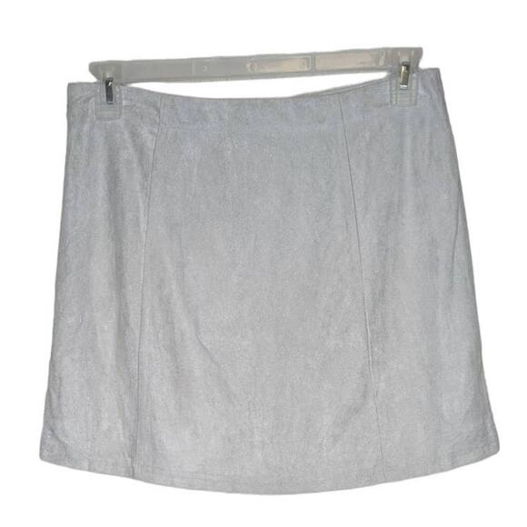Hyfve light Gray lined boho mini skirt sz large - Picture 4 of 7